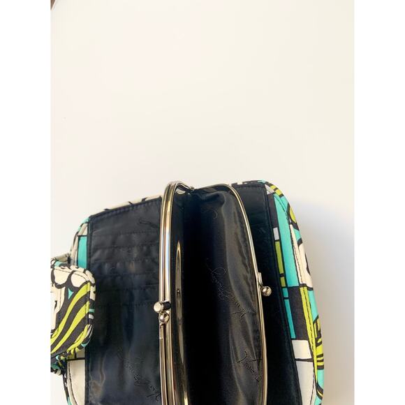 Vera Bradley Island Blooms Pattern Multi-Section Wallet Clutch with Kiss Lock - Picture 7 of 11